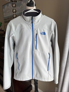 THE NORTH FACE Apex Barrier Soft Shell Jacket men’s small light grey/blue